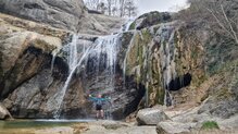 Con las Trek WP en el Salt del Mol (Osona)