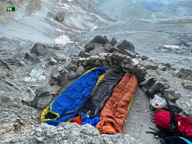 Sacos de dormir y esterillas en una ruta de Trekking Sacos de dormir y esterillas en una ruta de Trekking